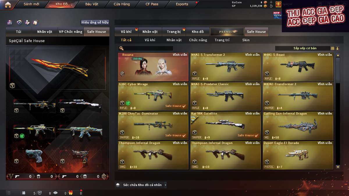 shop acc cf uy tin gia re
